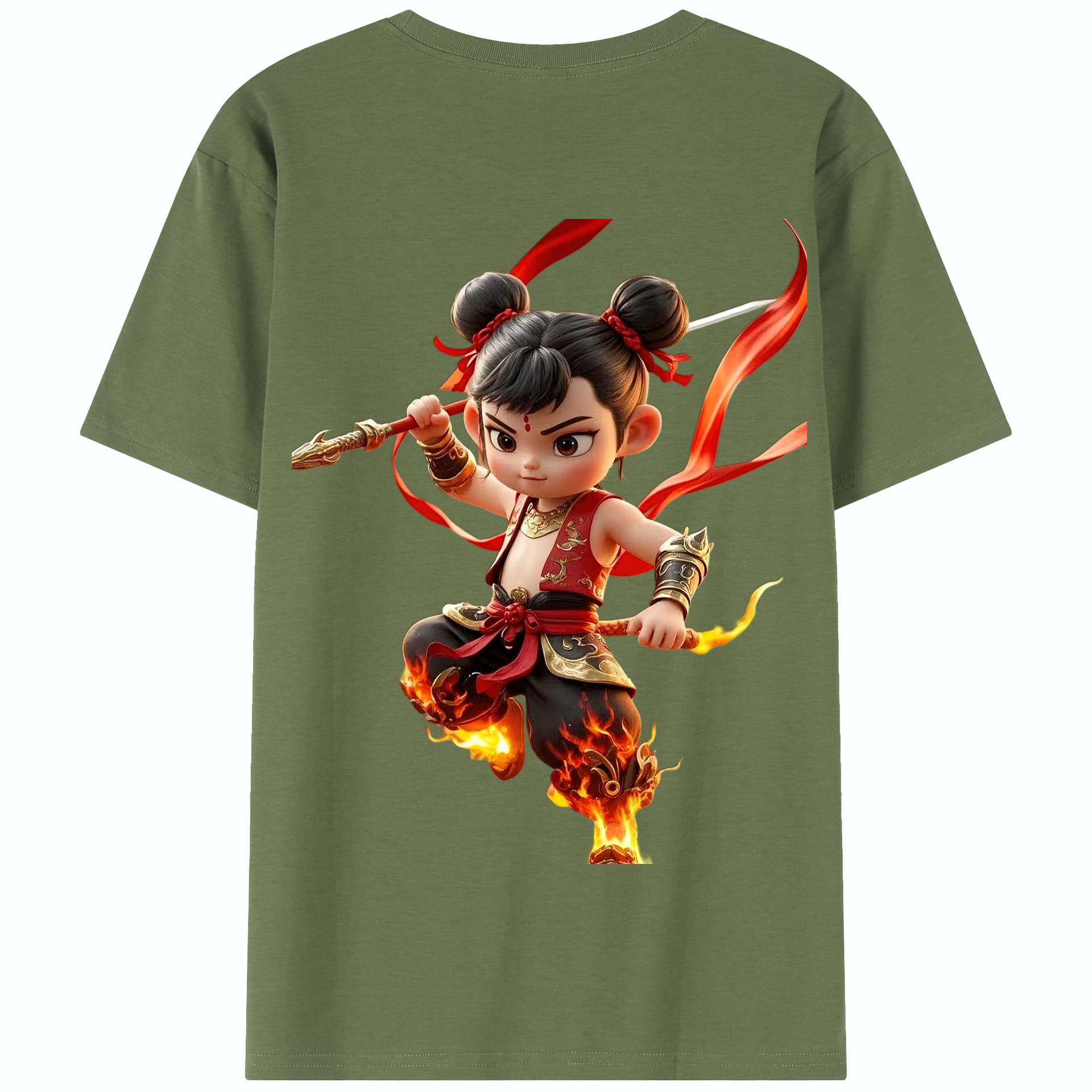 Ne Zha 2 ナタ 魔童の大暴れ 綿100％半袖Tシャツ（背面プリント）